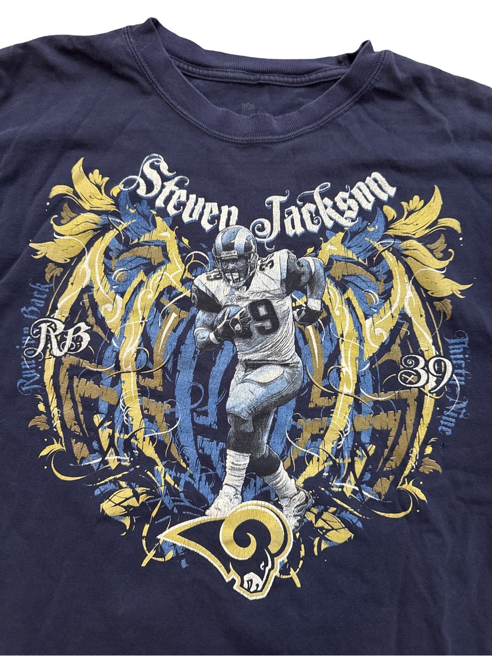 Vintage Grunge Stephen Jackson Stl Rams Men’s Size XL Graphic Long Sleeve NFL